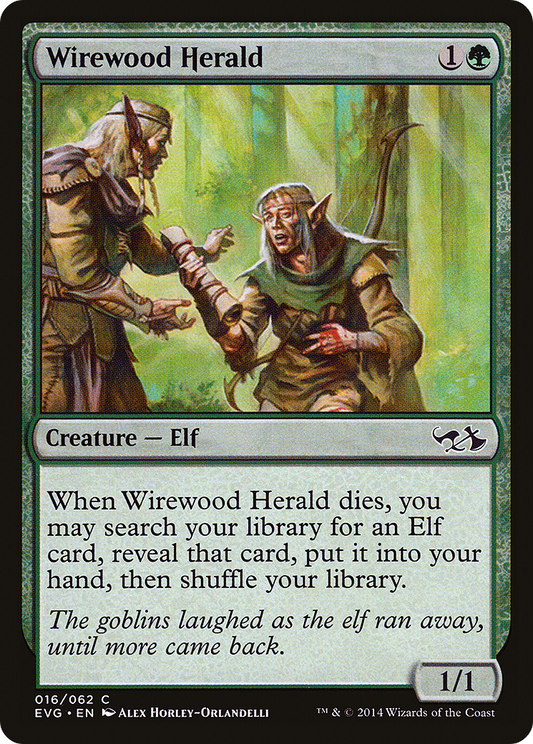 Wirewood Herald (DD3-016) - Duel Decks Anthology: Elves vs. Goblins Foil