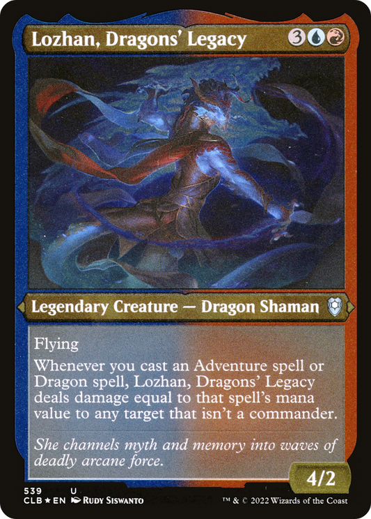 Lozhan, Dragons' Legacy (CLB-539) - Commander Legends: Battle for Baldur's Gate Etched Foil