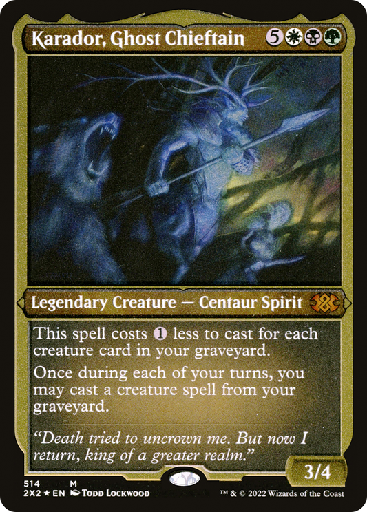 Karador, Ghost Chieftain (Foil Etched) [Double Masters 2022]