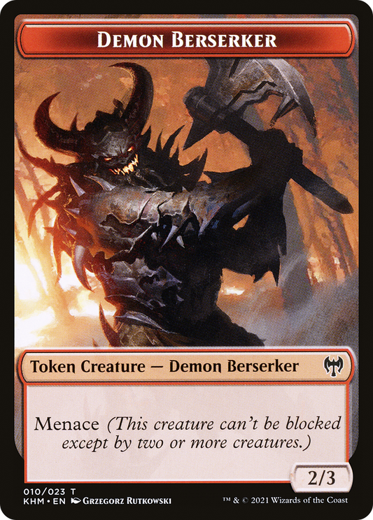 Demon Berserker (TKHM-010) - Kaldheim Tokens