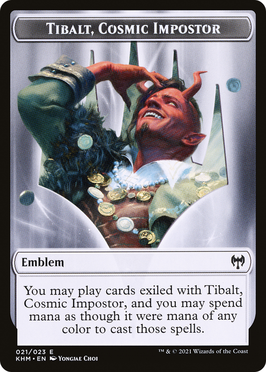 Tibalt, Cosmic Impostor Emblem (TKHM-021) - Kaldheim Tokens Foil