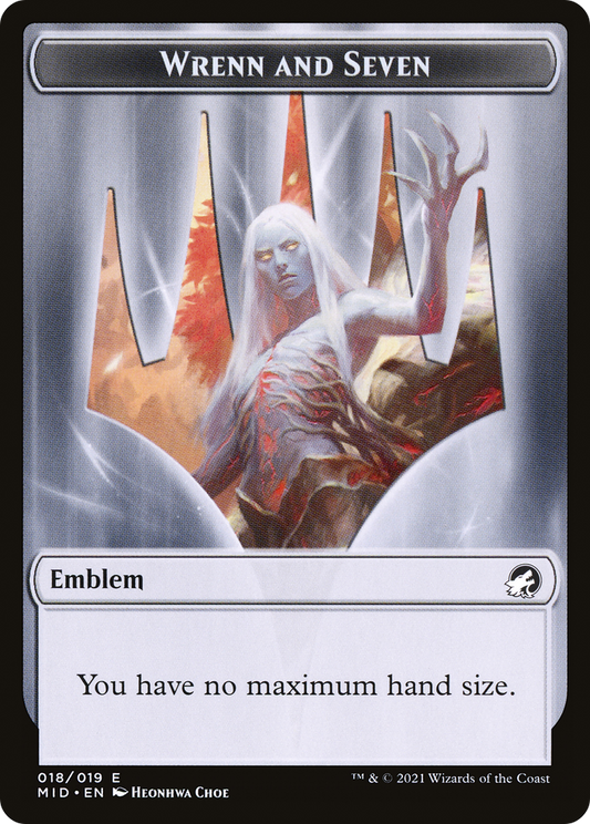 Wrenn and Seven Emblem (TMID-018) - Innistrad: Midnight Hunt Tokens Foil