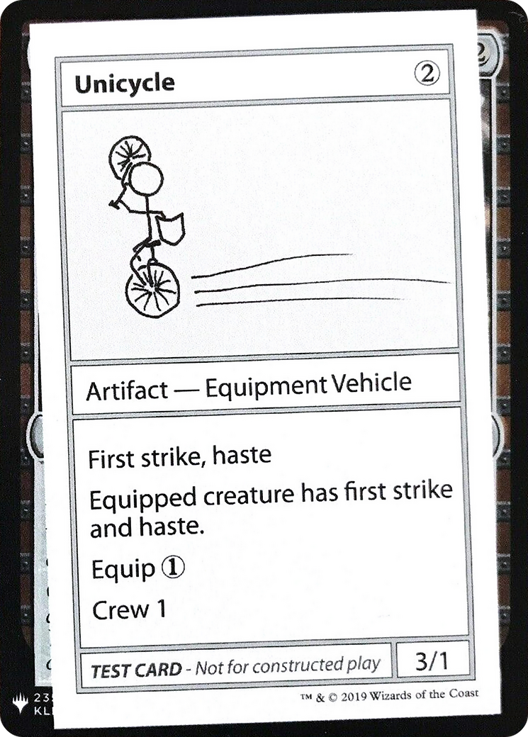 Unicycle [Mystery Booster Playtest Cards]