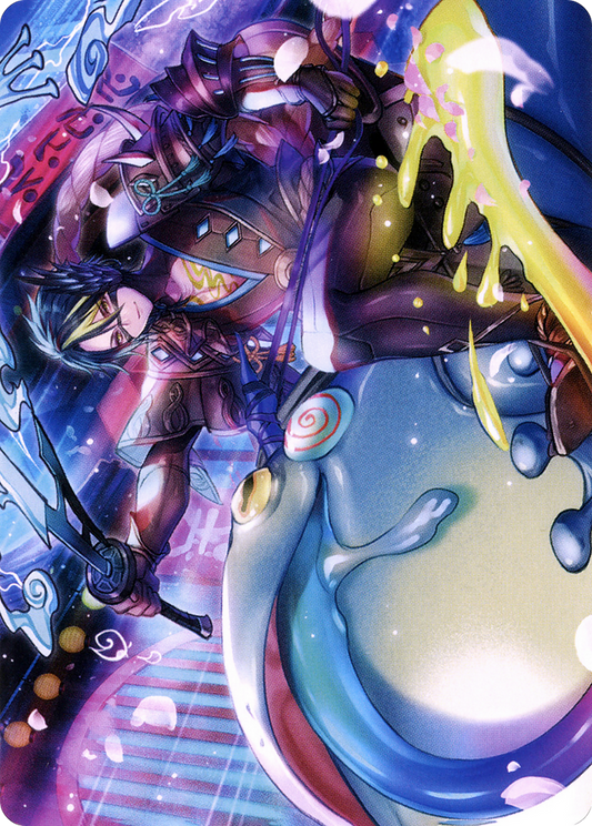 Tatsunari, Toad Rider // Tatsunari, Toad Rider (ANEO-060) - Neon Dynasty Art Series (Borderless)