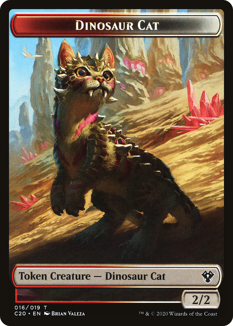Dinosaur Cat (TC20-016) - Commander 2020 Tokens