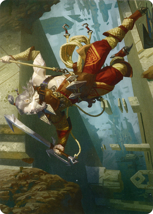 Cliffhaven Sell-Sword // Cliffhaven Sell-Sword (AZNR-038) - Zendikar Rising Art Series (Borderless)
