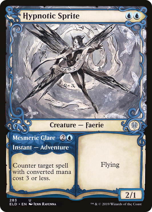 Hypnotic Sprite // Mesmeric Glare (Showcase) [Throne of Eldraine]