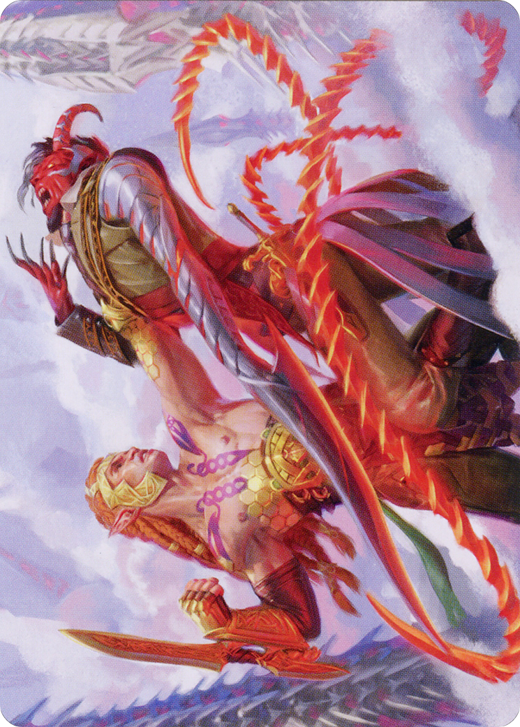 Tyvar's Stand // Tyvar's Stand (AONE-043) - Phyrexia: All Will Be One Art Series (Borderless) Foil