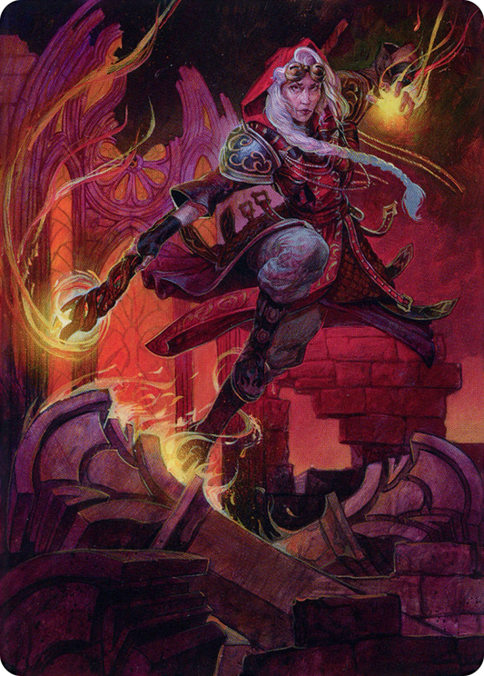 Jaya, Fiery Negotiator // Jaya, Fiery Negotiator (ADMU-035) - Dominaria United Art Series (Borderless)