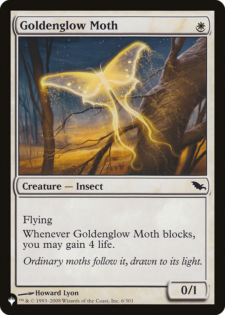 Goldenglow Moth (LIST-6/301) - The List