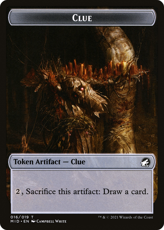 Clue (TMID-016) - Innistrad: Midnight Hunt Tokens