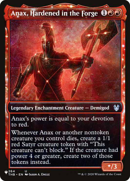 Anax, Hardened in the Forge (Showcase) (LIST-264/254) - The List: (enchantment, Showcase)