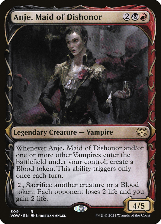 Anje, Maid of Dishonor (Showcase Fang Frame) [Innistrad: Crimson Vow]