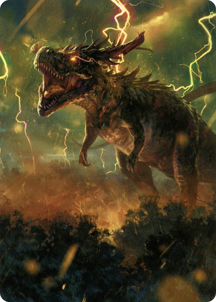 Thrasta, Tempest's Roar // Thrasta, Tempest's Roar (AMH2-042) - Modern Horizons 2 Art Series (Borderless) Foil
