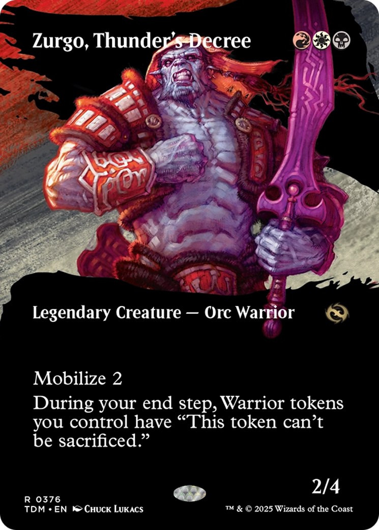 Zurgo, Thunder's Decree (Borderless) [Tarkir: Dragonstorm]