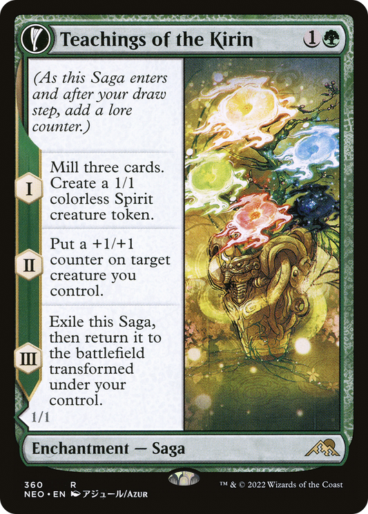 Teachings of the Kirin (Showcase) (NEO-360) - Kamigawa: Neon Dynasty: (Showcase, fandfc)