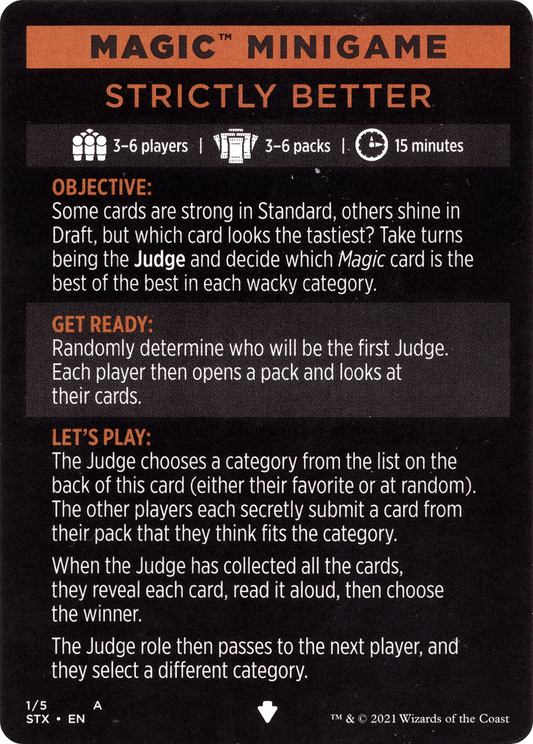 Strictly Better // Strictly Better (cont'd) (MSTX-001) - Strixhaven: School of Mages Minigames