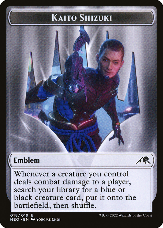 Kaito Shizuki Emblem (TNEO-018) - Kamigawa: Neon Dynasty Tokens