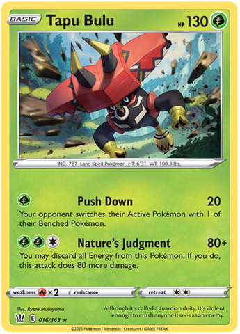 Tapu Bulu (016/163) (Theme Deck Exclusive) [Sword & Shield: Battle Styles]