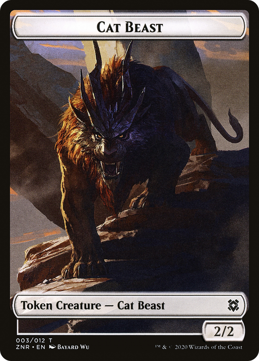 Cat Beast (TZNR-003) - Zendikar Rising Tokens Foil