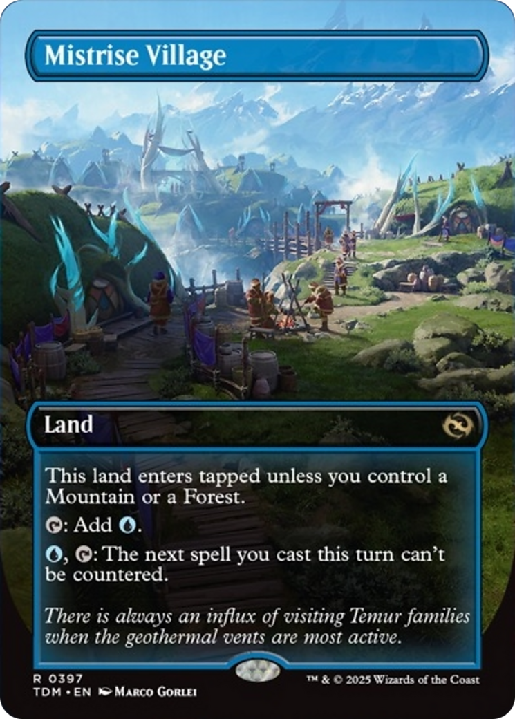 Mistrise Village (Borderless) [Tarkir: Dragonstorm]