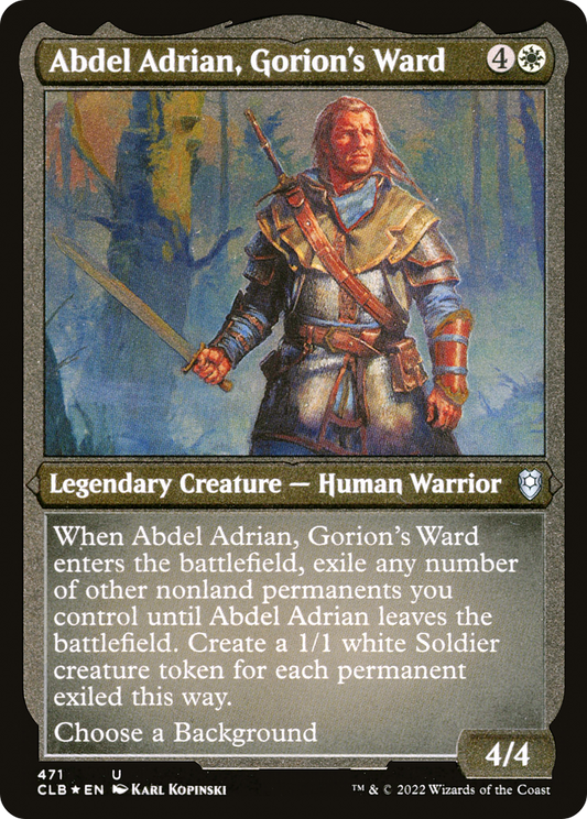 Abdel Adrian, Gorion's Ward (Foil Etched) [Commander Legends: Battle for Baldur's Gate]