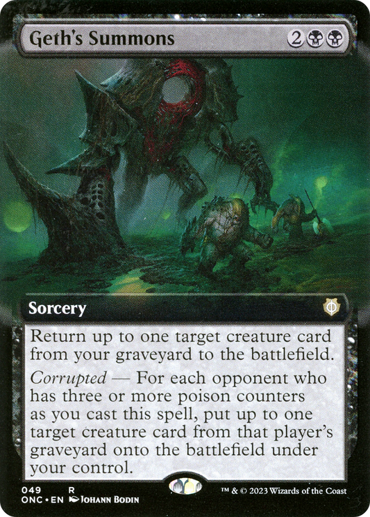 Geth's Summons (Extended Art) [Phyrexia: All Will Be One Commander]