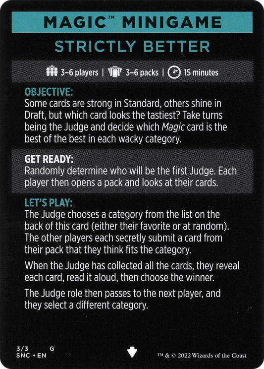 Strictly Better // Strictly Better (cont'd) (MSNC-003) - Streets of New Capenna Minigames Foil