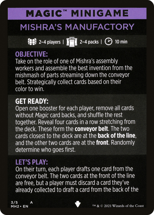 Mishra's Manufactory // Mishra's Manufactory (cont'd) (MMH2-003) - Modern Horizons 2 Minigames Foil