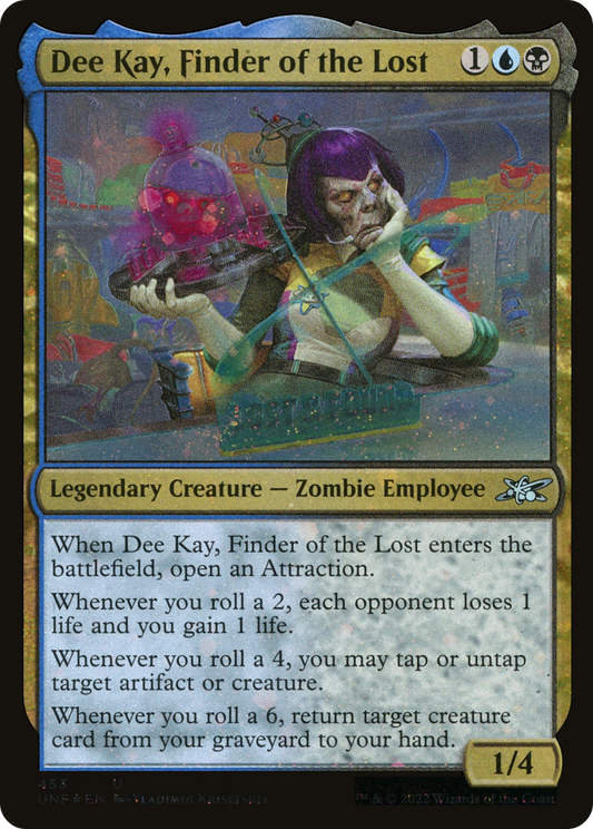 Dee Kay, Finder of the Lost (Galaxy Foil) (UNF-453) - Unfinity Foil