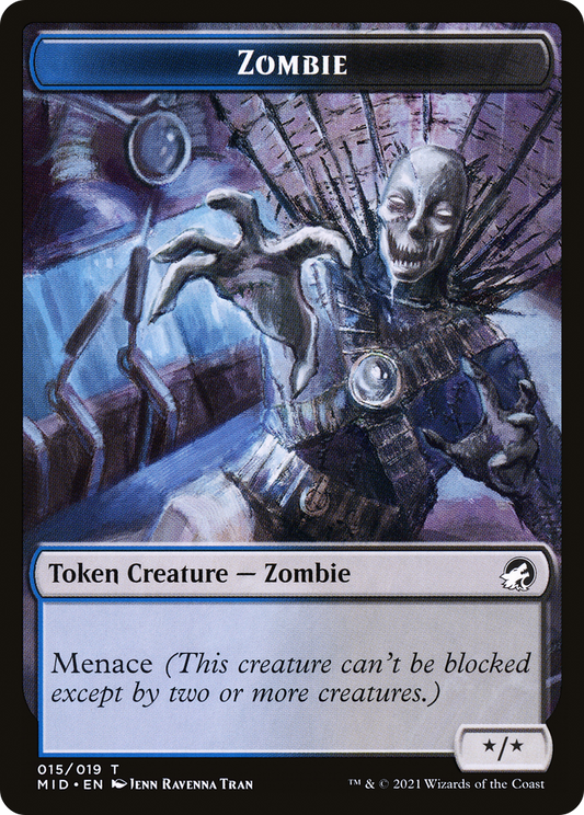Zombie (TMID-015) - Innistrad: Midnight Hunt Tokens Foil