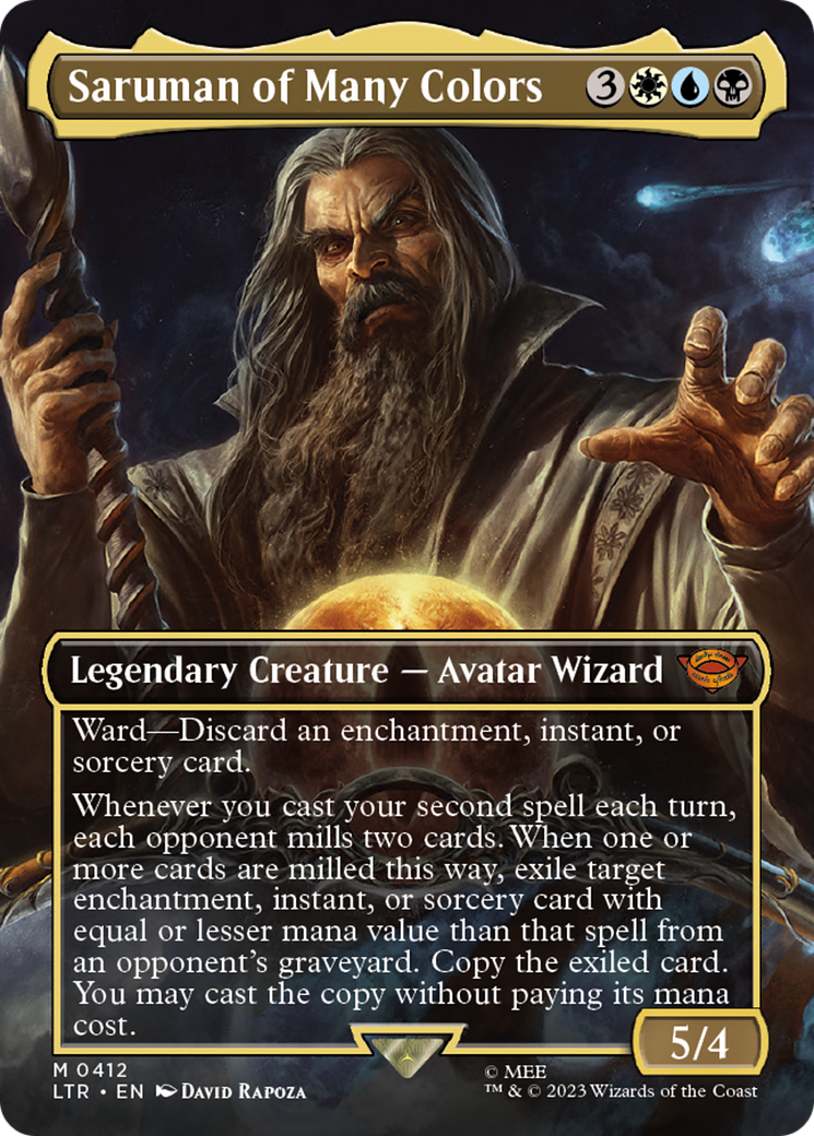 Saruman of Many Colors (Borderless Alternate Art) [The Lord of the Rings: Tales of Middle-Earth]
