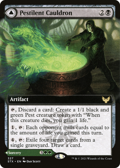 Pestilent Cauldron // Restorative Burst (Extended Art) [Strixhaven: School of Mages]