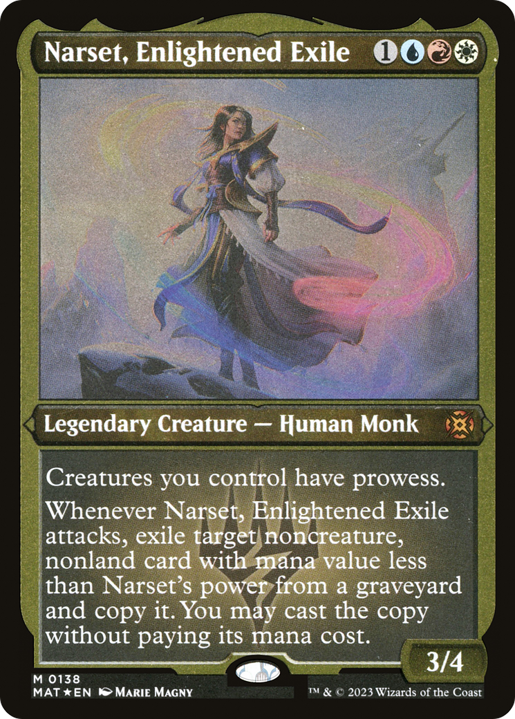 Narset, Enlightened Exile (MAT-138) - March of the Machine: The Aftermath Etched Foil