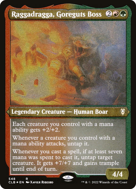 Raggadragga, Goreguts Boss (Foil Etched) [Commander Legends: Battle for Baldur's Gate]