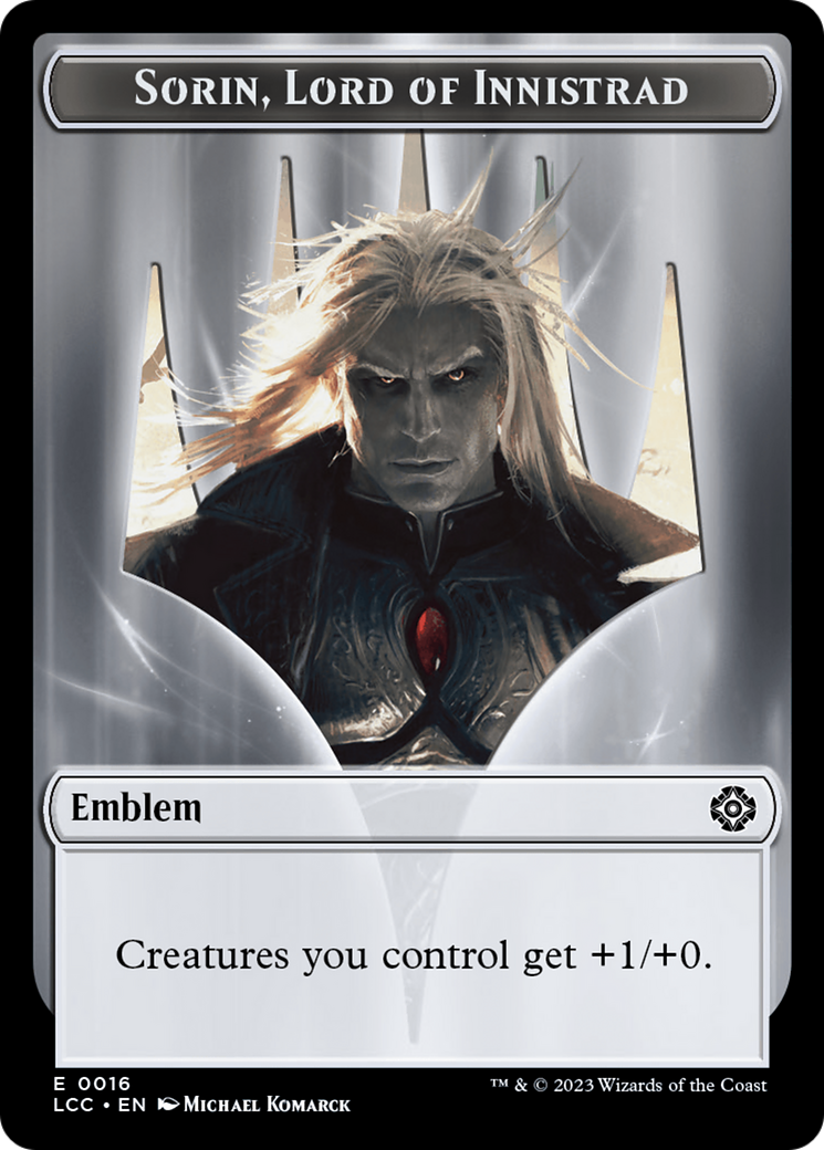 Sorin, Lord of Innistrad Emblem (TLCC-016) - The Lost Caverns of Ixalan Commander Tokens