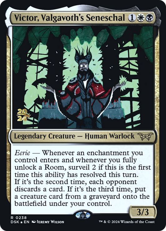 Victor, Valgavoth's Seneschal [Duskmourn: House of Horror Prerelease Promos]