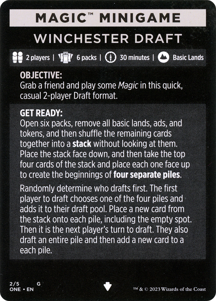 Winchester Draft // Winchester Draft (cont'd) (MONE-002) - Phyrexia: All Will Be One Minigames