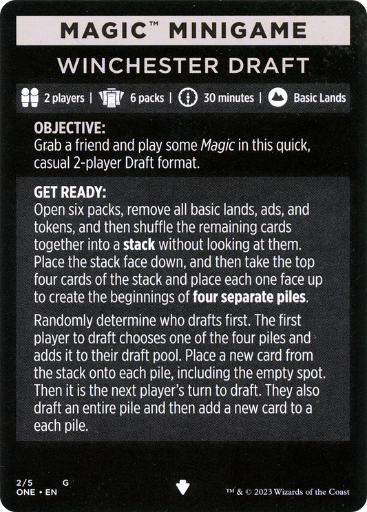Winchester Draft // Winchester Draft (cont'd) (MONE-002) - Phyrexia: All Will Be One Minigames