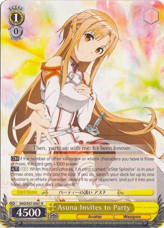Asuna Invites to Party (SAO/S47-E001 R) [Sword Art Online Re: Edit]