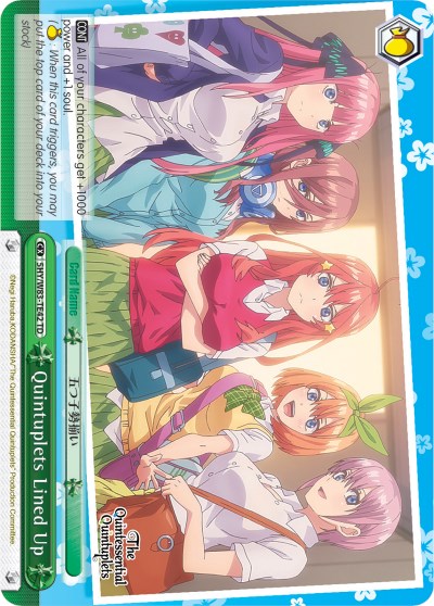 Quintuplets Lined Up (5HY/W83-TE42 TD) (Green) [The Quintessential Quintuplets]