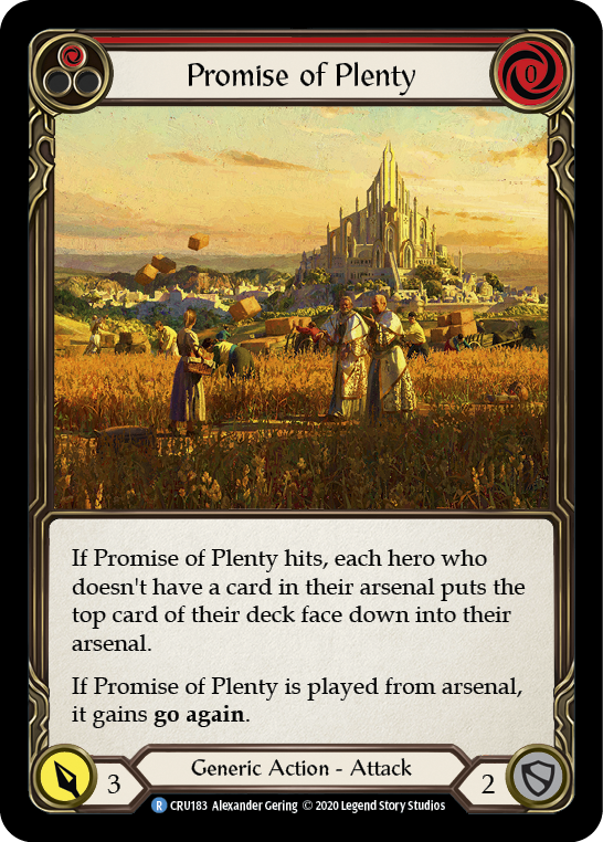 Promise of Plenty (Red) [CRU183] (Crucible of War)  1st Edition Normal