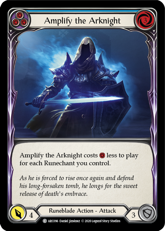 Amplify the Arknight (Blue) [U-ARC096] (Arcane Rising Unlimited)  Unlimited Rainbow Foil