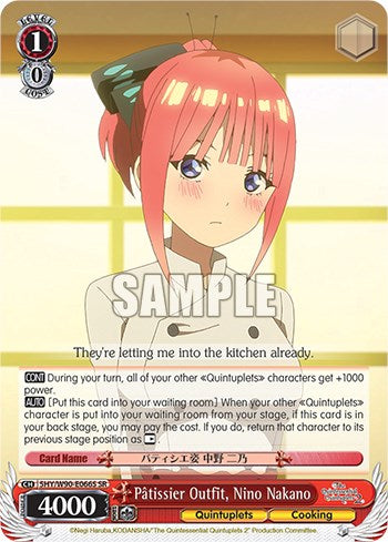 Patissier Outfit, Nino Nakano (5HY/W90-E066S SR) [The Quintessential Quintuplets 2]