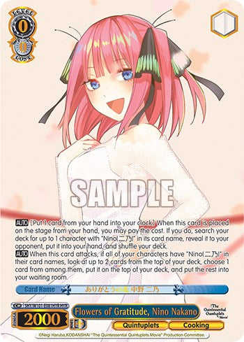 Flowers of Gratitude, Nino Nakano (5HY/W101-E081HYR HYR) [The Quintessential Quintuplets Movie]