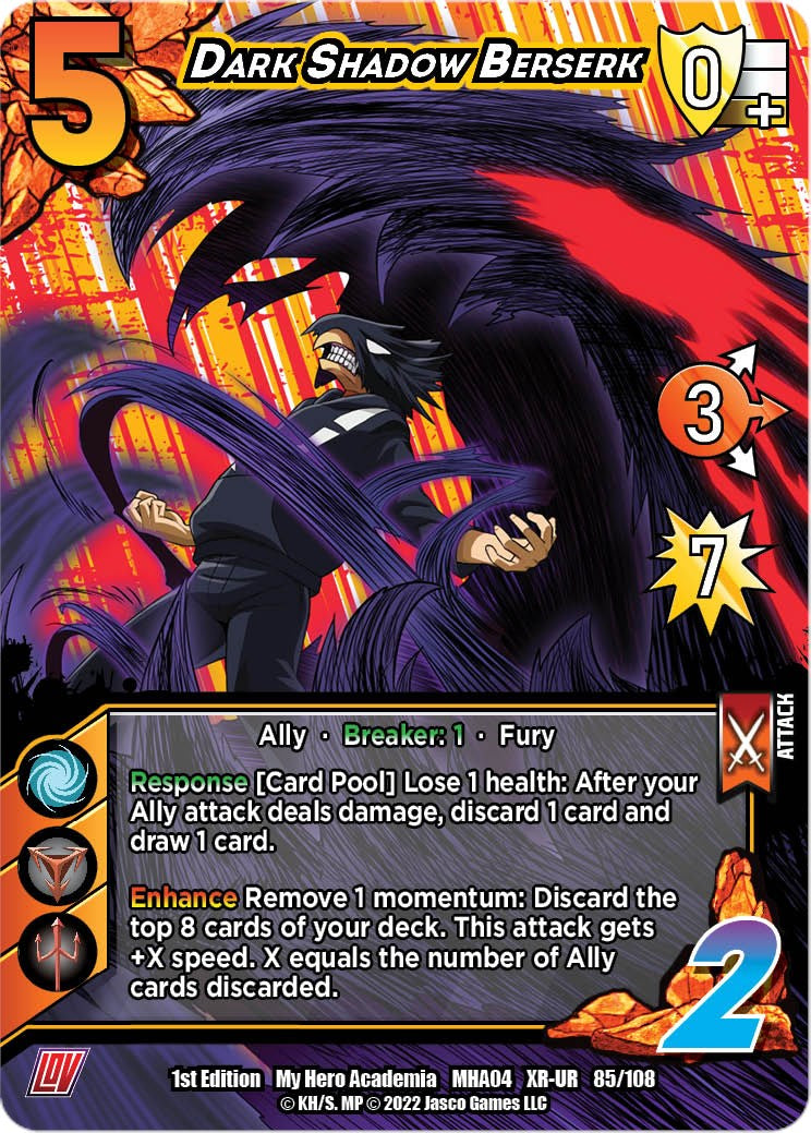 Dark Shadow Berserk (XR) [League of Villains]