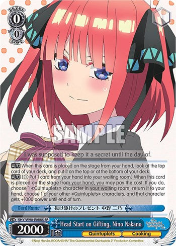 Head Start on Gifting, Nino Nakano (5HY/W90-E088S SR) [The Quintessential Quintuplets 2]