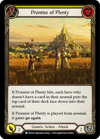 Promise of Plenty (Yellow) [CRU184] (Crucible of War)  1st Edition Normal