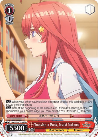 Choosing a Book, Itsuki Nakano (5HY/W83-TE86 TD) [The Quintessential Quintuplets]