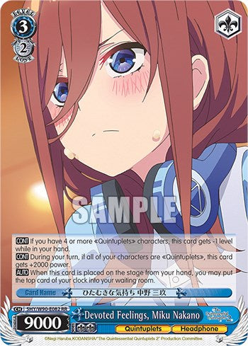 Devoted Feelings, Miku Nakano (5HY/W90-E082 RR) [The Quintessential Quintuplets 2]